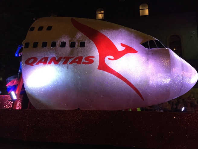 Qantas' "rainbow roo" float / I prefer the "Gay380" :-)  