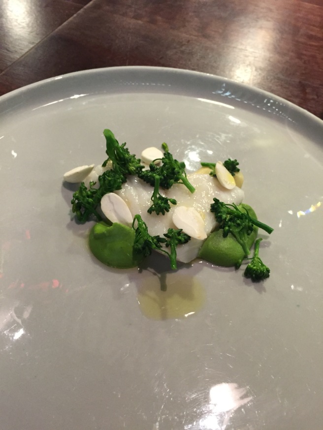 john dory (a fish) with broccoli & lemon. a lovely fresh and light intermission.